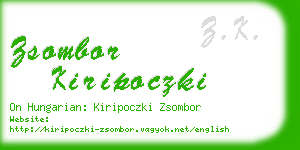 zsombor kiripoczki business card